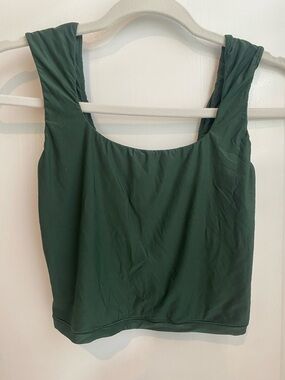 Smoothez by Aerie Dark Green Crop Top Medium